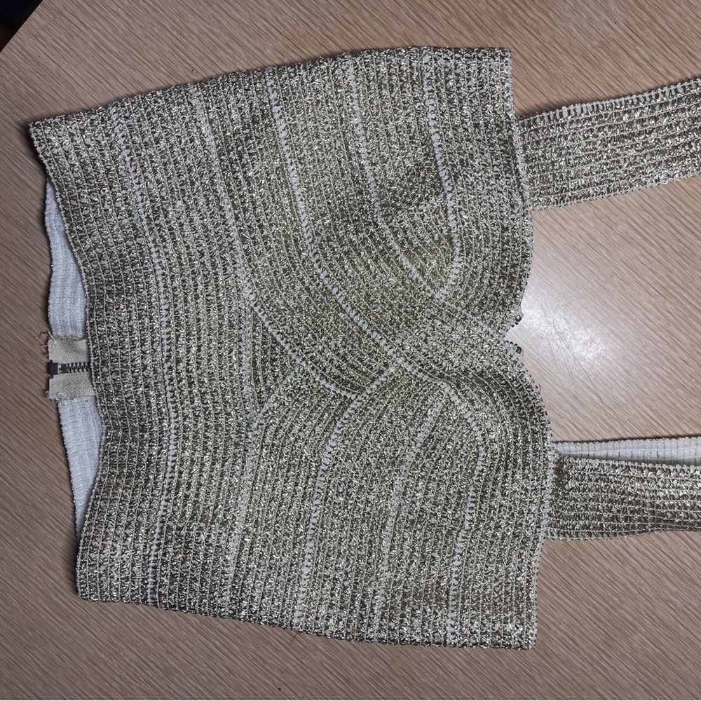 Gold Knit Crop Top